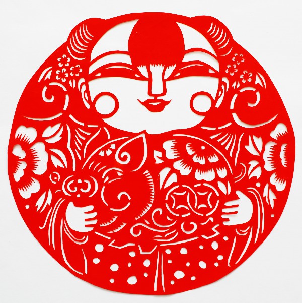 剪纸:《一团和气》